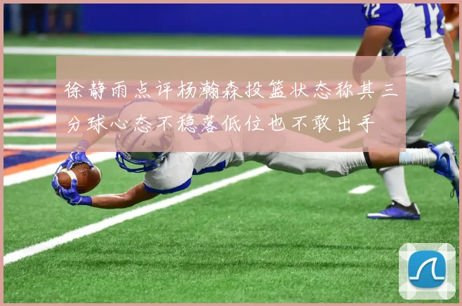 徐静雨点评杨瀚森投篮状态称其三分球心态不稳落低位也不敢出手
