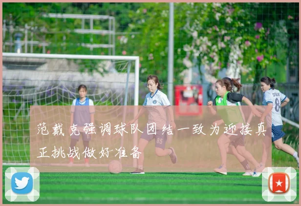 范戴克强调球队团结一致为迎接真正挑战做好准备